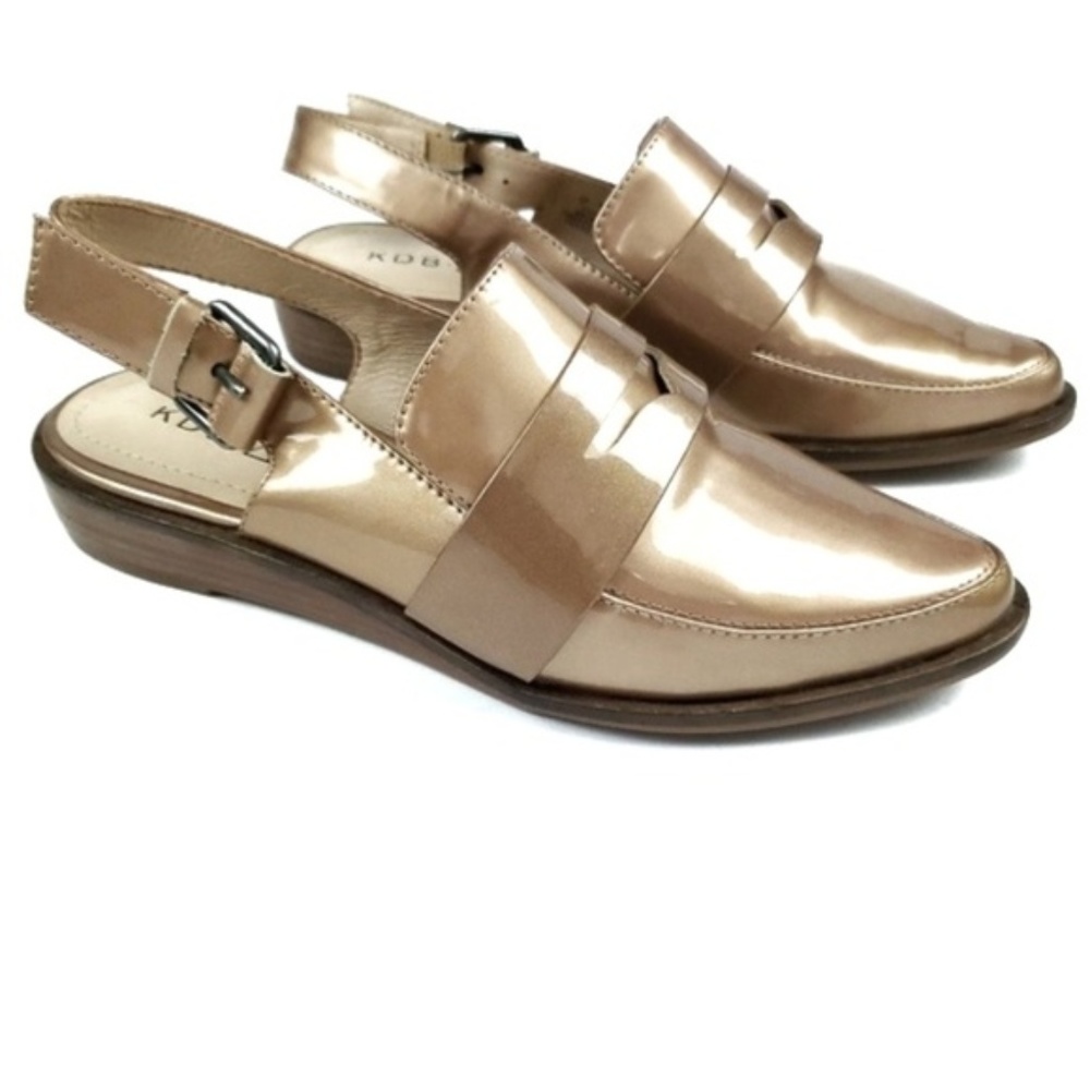 Kelsi Dagger Ally Slingback Point Toe Gold Size 6